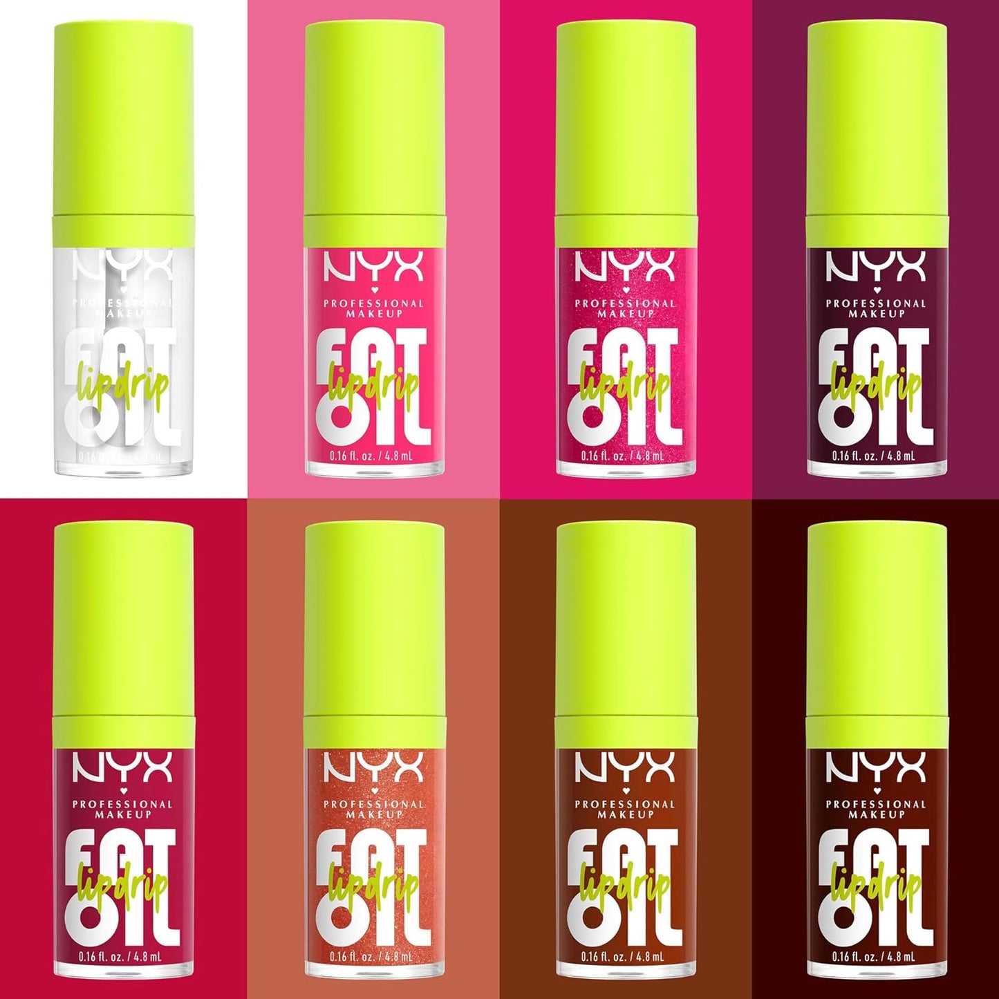 NYX Professional Makeup Lip Gloss, High Shine, Non-Sticky FInish, 12 Hours Hydrating, Fat Applicator, With Squalane, Raspberry and Cloudberry Oils, Fat Oil Lip Drip, Shade: Newsfeed