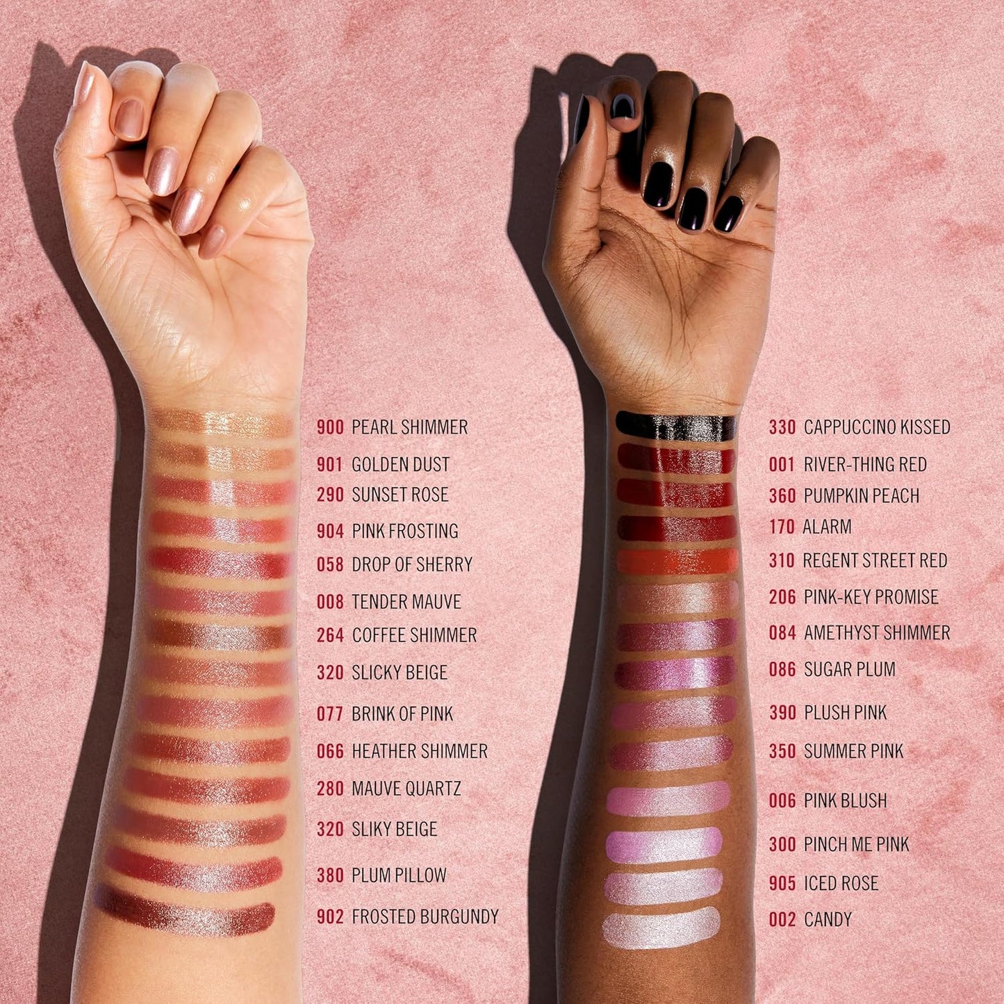 Rimmel Lasting Finish Lipstick 066 Heather Shimmer, Creamy Satin Finish, Long Lasting 8 HR Wear, Comfortable Formula, Rich Pigment